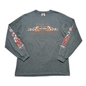 VTG Harley Davidson Ride It Like You Stole It Long Sleeve T-Shirt Sz L Flames